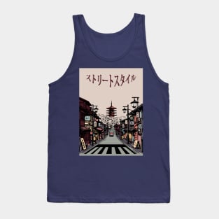 Japanese Street  Style Design Tank Top